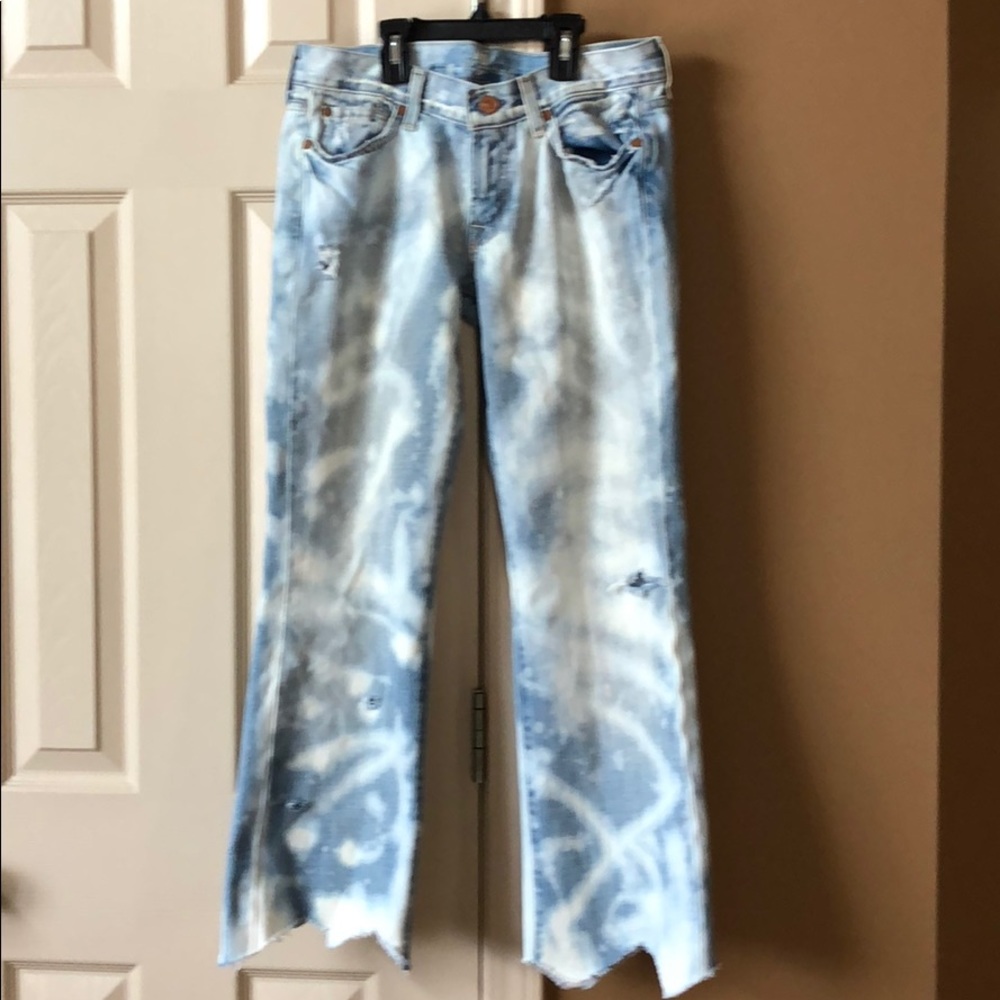 7 seven for all mankind bleached jeans size 28